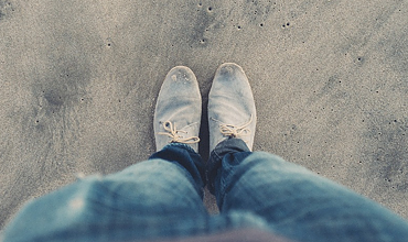 Somebody looking on his legs